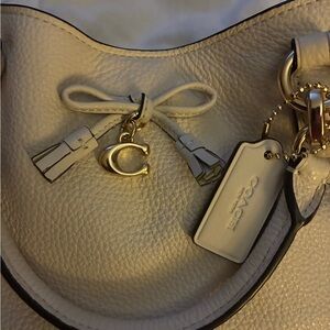 Coach Cream Leather Tote with Gold Hardware NWT
